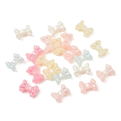 (52) Непрозрачная лаванда Непрозрачные акриловые бусины с УФ-покрытием, бантом, с покрытием AB цвета, разноцветные, 11x15x7.5 мм, отверстие : 3.5 мм, Около 1008 шт / 500 г