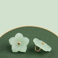 Светло-зеленый Подвески из смолы, цветок груши, имитация нефрита, светло-зеленый, 13x8 мм