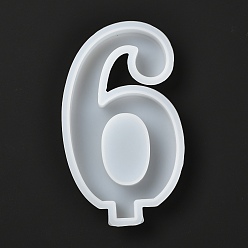 Number Номер diy свечи силиконовые формы изготовление, для уф-смолы, изготовление ювелирных изделий из эпоксидной смолы, кол. 6, 13.7x7.8x1.3 см