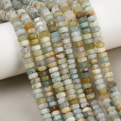 Flower Amazonite Натуральный цветок амазонитовые бусины пряди, граненые, шестиугольный, шестиугольный, 7x6.5x3.5 мм, отверстие : 1.2 мм, около 108 шт / нитка, 14.88'' (37.8 см)