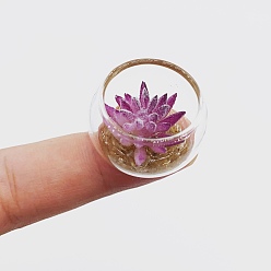 Желтая Старая Ткань  Модель горшка для суккулентов из смолы, украшение кукольного домика микропейзажем из мха, старое кружево, 26x18 мм