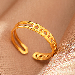 Круглые 304 из нержавеющей стали манжеты кольца, золотые, круглые, внутренний диаметр: 15~20 мм