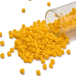(42B) Opaque Sunshine Тохо 6/0 круглые бусины, японский бисер, (42 б) непрозрачный солнечный свет, 4 мм, отверстие : 1.5 мм, Около 840 шт / 50 г