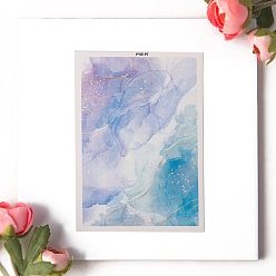 Светло-Голубой Серьги из полимерной глины, бумага для переноса воды, украшение подвески из глины, водорастворимые наклейки, Небесно-голубой, 138x95 мм