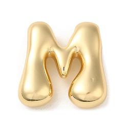 Letter M Латуни кулон, реальный 18 k позолоченный, Буква М, 22.5x21.6x7 мм, отверстие : 2.9x2 мм