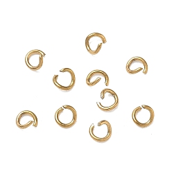Real 18K Gold Plated 304 Stainless Steel Open Jump Rings, Real 18K Gold Plated, 3.5x0.6mm, Inner Diameter: 1.9mm