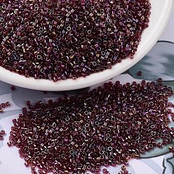 (DB2375) Inside Dyed Red MIYUKI Delica Beads, Cylinder, Japanese Seed Beads, 11/0, (DB2375) Inside Dyed Red, 1.3x1.6mm, Hole: 0.8mm, about 10000pcs/bag, 50g/bag