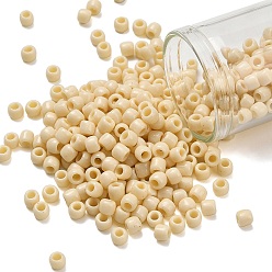 (51) Opaque Light Beige Тохо 6/0 круглые бусины, японский бисер, (51) непрозрачный светло-бежевый, 4 мм, отверстие : 1.5 мм, Около 840 шт / 50 г