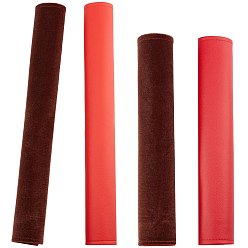 Кокосово-Коричневый 2 пары 2 стиль pleuche с защитным кожухом дверной ручки из искусственной кожи, кокосового коричневый, 1 пара / стиль