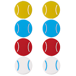 (52) Непрозрачная лаванда 8шт. 4 цвета силиконовый демпфер для теннисной ракетки в форме теннисной ракетки, гаситель вибрации, разноцветные, 24.5x7 мм, 2 шт / цвет