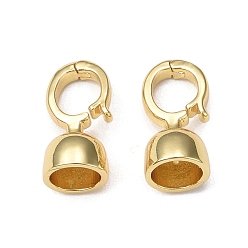 Настоящее золото 18K Латунная обшивка стойки с застежками, без кадмия и без свинца, долговечный, реальный 18 k позолоченный, 14.5x7 мм, отверстие : 5x5.5 мм