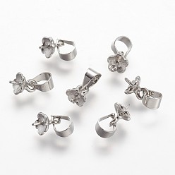 Платина Подвеска из латуни, за половину пробурено бисера, долговечный, платина, 7.5~9.5x5 мм, отверстие : 4x5 мм, штифты : 0.6 мм