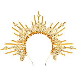 Золотой Нейлоновые железные резинки для волос «ангельские волосы», Повязки на голову из смолы для женской вечеринки в честь дня рождения в стиле «королева дня рождения», золотые, 257x340x21 мм