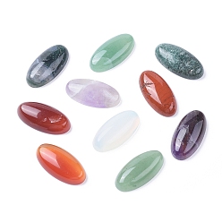 Mixed Stone Natural & Synthetic Gemstone Cabochons, Oval, 30x15x6~7mm