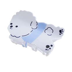 Белый Заколки для волос в форме когтей из ацетата целлюлозы, аксессуары для волос для женщин и девочек, собака, белые, 101x58x48 мм