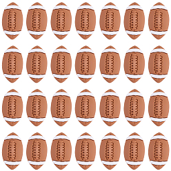 Rugby 50Pcs Sport Opaque Resin Cabochons, Brown, Rugby, 22.5x13x5mm