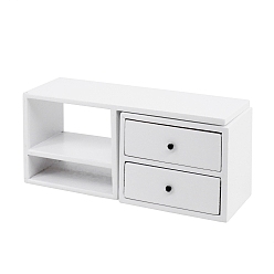 Белый Мини-модель стола из дерева, аксессуары для кукольного домика с микро-ландшафтом, притворяясь опорными украшениями, белые, 102x36x48 мм