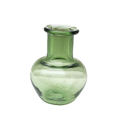 Зеленый лайм Миниатюрная стеклянная ваза, для кукольных аксессуаров, притворяющихся опорными украшениями, зеленый лайм, 18x21~23 мм