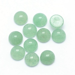 Green Aventurine Natural Green Aventurine Cabochons, Half Round, 6x3~3.5mm