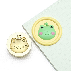 Лягушка Круглые латунные головки штампа, золотые, лягушка, 25 мм