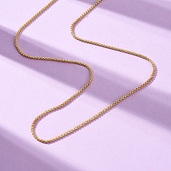 Настоящее золото 18K 1.5мм латунные цепочки-коробочки, стойки покрытие, без свинца и без кадмия, долговечный, реальный 18 k позолоченный, 16.26 дюйм (41.3 см)