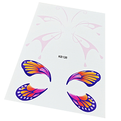 Farbig Körperkunst Tattoos, temporäre Tattoos Papier Aufkleber, Schmetterling, Farbig, 21x15 cm