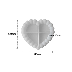 Сердце Чашки коврик силиконовые формы, формы для литья смолы, для уф-смолы, изготовление изделий из эпоксидной смолы, сердце, 130x140x20 мм