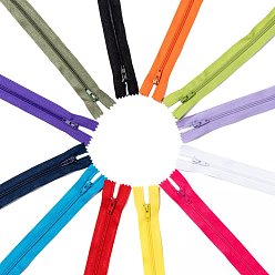 (52) Непрозрачная лаванда Аксессуары для одежды, нейлоновая застежка-молния, Компоненты застежки-молнии, разноцветные, 23.5~24x2.5 см