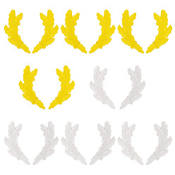 (52) Непрозрачная лаванда 8 пары 2 цвета полиэстеровые нитки для вышивания при помощи утюга/пришивания заплаток, аппликации из ткани. перо, разноцветные, 97x40x1.5 мм, 4 пар / цвет