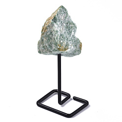 Нефрит Натуральные украшения из нефритового дисплея, грубый необработанный камень, с напылением железа, самородки, 111~158 мм