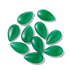 Vert Vert perles naturelles onyx agate, pas de trous / non percés, teints et chauffée, larme, verte, 20.5x12x6.5mm