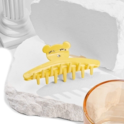 Желтый Заколки для волос в форме когтей из ацетата целлюлозы, аксессуары для волос со стразами для женщин и девочек, медведь, желтые, 99x40 мм