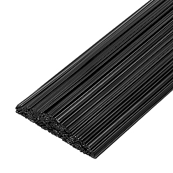 Black 10Pcs Plastic Welding Rods, Car Bumper Repairing Accessories, Black, 300x5x2.5mm