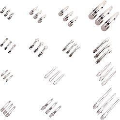 (52) Непрозрачная лаванда Железная фурниутра для заколки, аллигатор заколки, оснастки заколки, заколки, разноцветные, 10шт / вид, 140 шт / комплект