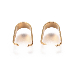 Золотой Вакуумное покрытие pvd 304 защелкивающиеся скобы из нержавеющей стали, золотые, 8x4 мм, штифты : 0.4x0.8 мм