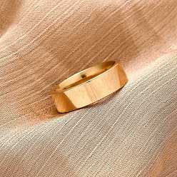 Настоящее золото 18K 201 из нержавеющей стали кольца перста широкополосного, вакуумное покрытие pvd, реальный 18 k позолоченный, 6 мм, внутренний диаметр: 17.3 мм