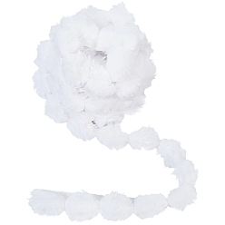 Белый 5м полиэстер, вышивальная отделка, аксессуары для одежды diy, белые, 30x4 мм