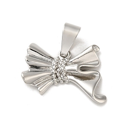 Платина Стойки обшивки латунные подвески, долговечный, без свинца и без кадмия, бантом, платина, 19.5x27x6 мм, отверстие : 9x4 мм