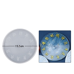 Clock DIY Silicone Molds, Resin Casting Molds, For UV Resin, Epoxy Resin Jewelry Making, White, Clock, 155x9mm