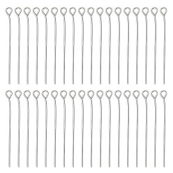 Платина Железные глазные булавки, без кадмия и без свинца, платина, 21 датчик, 35x0.7 мм, отверстие : 2 мм