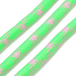Lime Polyester Round Braided Cord, for DIY Craft, Lime, 6mm, about 2.19 Yards(2m)/pc