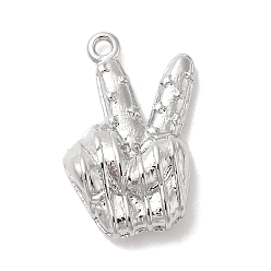 Платинированный Латунные подвески, без кадмия, без никеля и без свинца, знак рабии, Реальная платина, 19x14x5 мм, отверстие : 1.4 мм