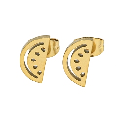 Арбуз 304 из нержавеющей стали серьги, золотые, арбуз, 5.5x10.5 мм