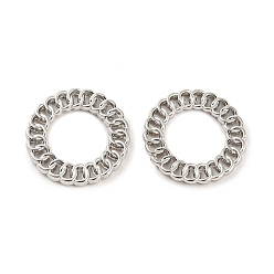 Платина Соединительные кольца из сплава для покрытия стойки, без кадмия, без никеля и без свинца, круглое кольцо в виде цепочки, платина, 20x2 мм, внутренний диаметр: 11.8 мм