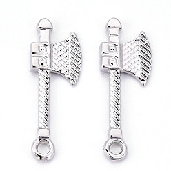 Платина Подвески из сплава , топор прелести, без кадмия, без никеля и без свинца, платина, 27x9.5x2.5 мм, отверстие : 1.8 мм