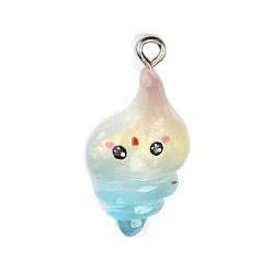 Other Animal Подвески из прозрачной смолы на тему океана, с железной платиной петлей, раковина, 27.5x14x8 мм, отверстие : 2 мм