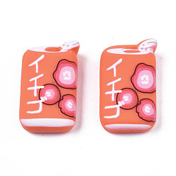 Koralle Undurchsichtigen Cabochons, Trinkflasche, Koralle, 20.5x13x6 mm
