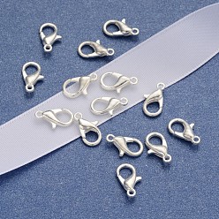 Silver Zinc Alloy Lobster Claw Clasps, Parrot Trigger Clasps, Cadmium Free & Lead Free, Jewelry Making Findings, Silver Color Plated, 12x6mm, Hole: 1.2mm