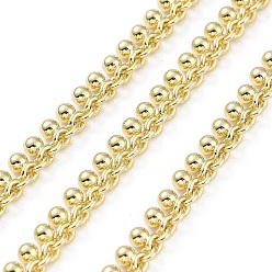 Real 18K Gold Plated Rack Plating Brass Cable Chains, Long-Lasting Plated, Soldered, with Spool, Lead Free & Cadmium Free, Round, Real 18K Gold Plated, 5x3mm