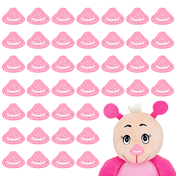 Бледно-Розовый 40 шт. полиэстеровые накладки на нос, розовый жемчуг, 16x21x1.5 мм